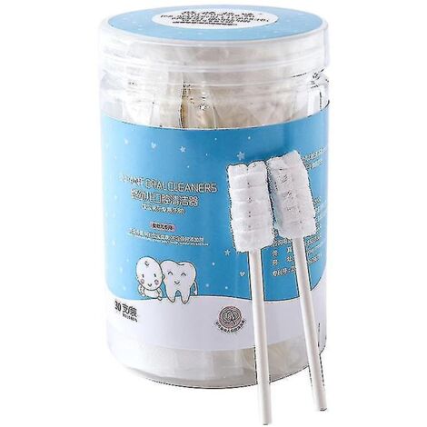 30 cure-langues jetables pour bébé, en gaze, avec bâtonnets de papier pour le nettoyage buccal des nourrissons  30 cure-langues jetables pour bébé, en gaze, avec bâtonnets de papier pour le nettoyage  (1/3)