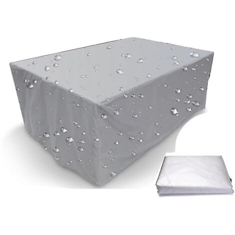 Housses imperméables pour mobilier de jardin et terrasse, résistantes à la pluie et à la neige, disponibles en 128 tailles (argent et noir en option) - 190 x 125 x 80 cm - argenté (1/5)
