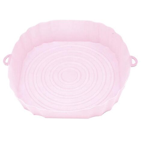 Plaque de cuisson pour friteuse à air chaud de 21 cm, panier à poulet frit, tapis en silicone rose (1/5)