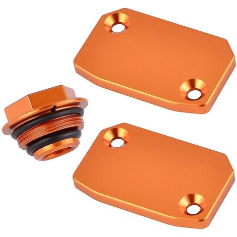 Bouchon de réservoir de maître-cylindre d'embrayage et de frein avant/arrière pour KTM EXC, EXCF, XC, XCW, SX, SXF, TPI 6D 125, 250, 300, 350, 450 et 500 (2017-2020) - Orange (1/5)