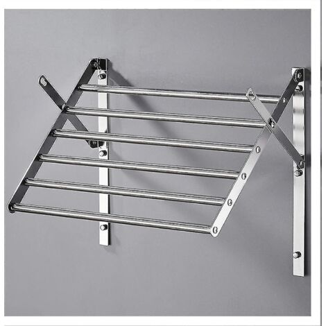 Étendoir à linge mural, séchoir à linge extensible, étendoir mural pliable en acier inoxydable peu encombrant, pouvant être placé dans le salon