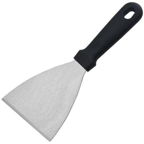 2 spatules en acier inoxydable pour grillades, grattoirs, retourne-crêpes, spatules pour teppanyaki, ustensiles de cuisine pour barbecue et grillades en extérieur - 1 (1/4)