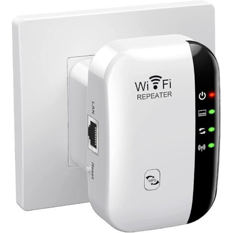 Répéteur/amplificateur Wi-Fi 2023 : couvre jusqu’à 340 m² et 45 appareils. Installation rapide et facile grâce au port Ethernet. (1/5)