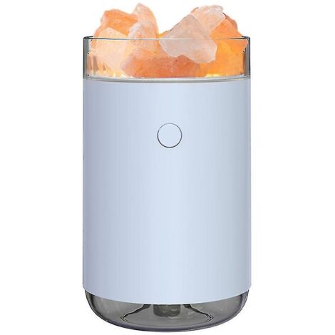 Diffuseur d'air électrique multifonction, humidificateur, huile aromatique, cristaux de sel, veilleuse bleue (1/3)