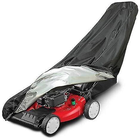 Housse de tondeuse à gazon, housse en polyester avec protection anti-poussière et UV et cordon de sécurité pour tondeuses à gazon à essence, électriques et manuelles. (1/5)