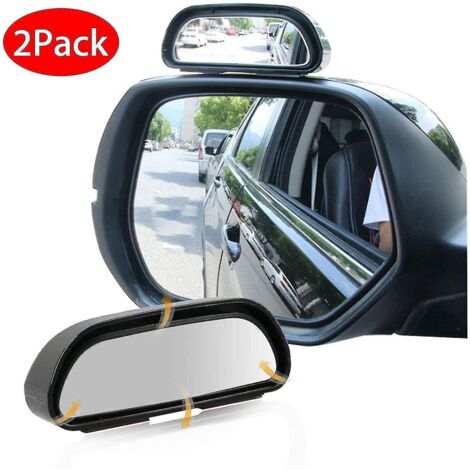 2 rétroviseurs d'angle mort pour voiture, étanches et à haute définition, rétroviseurs latéraux grand angle réglables à 360° de qualité supérieure pour voitures, SUV et camping-cars universels. (1/5)