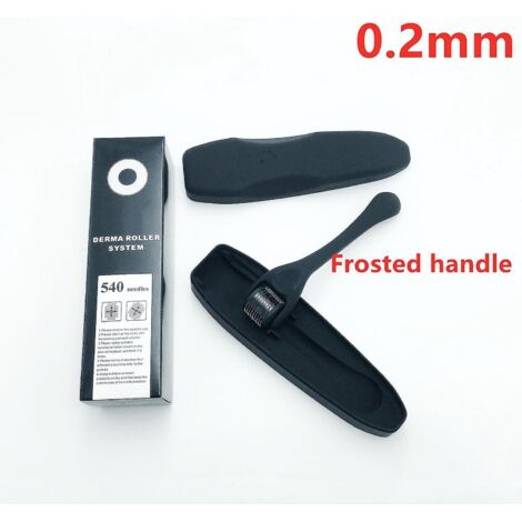 Rouleau de micro-aiguilles pour la peau, la barbe et les cheveux (aiguilles de 0,2 mm, 0,25 mm et 0,3 mm) - Outil de micro-rouleau pour le visage (540 aiguilles) pour la croissance du visage, du corps (1/5)