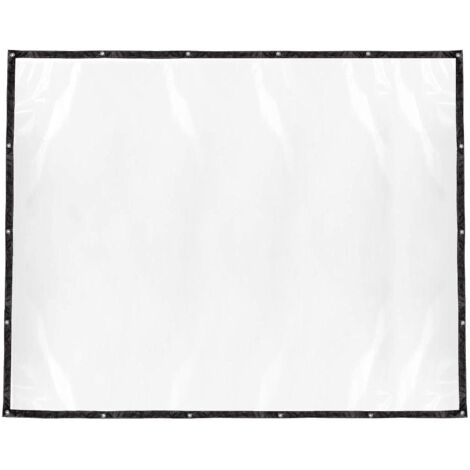 Bâche transparente imperméable avec œillets, résistante, en PVC, pour plantes de terrasse - 200 x 250 cm - Noire (1/5)