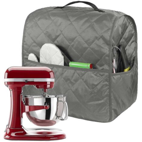 Meilleures ventes - Housse de protection anti-poussière pour robot pâtissier KitchenAid avec poches et poignées - Gris - Remise de 28 % (1/5)