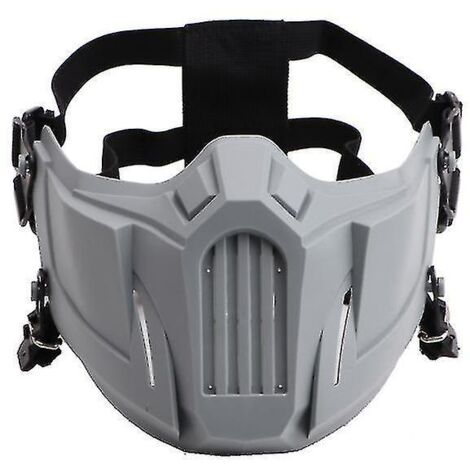 Masque de sport extérieur coupe-vent, anti-poussière, cosplay, ski, cyclisme, masque de sécurité ajustable GRIS (1/5)