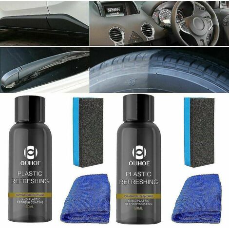 Produit de rénovation pour pièces en plastique - Rénovateur extérieur de voiture - 30 ml