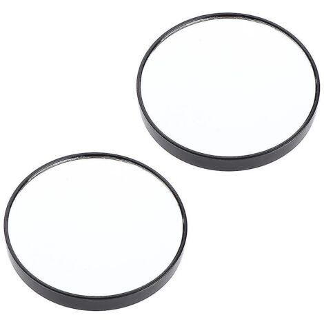 Miroir de maquillage grossissant x10, miroir de voyage à ventouse, petit miroir cosmétique, lot de 2 - Noir, 7,5 cm (1/4)