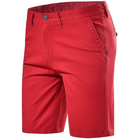 Short chino homme kaki - Taille 36 - Rouge (1/5)