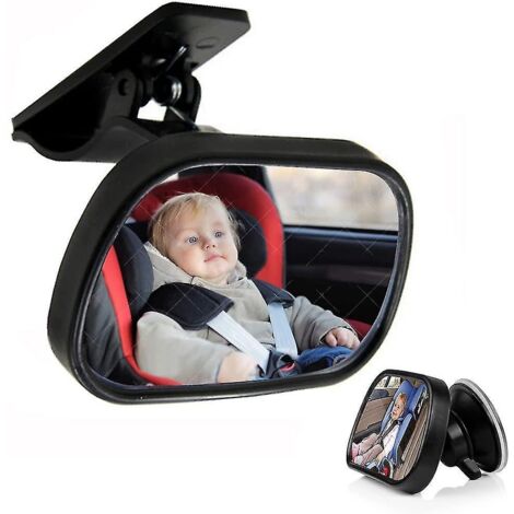 Rétroviseur intérieur de voiture avec surveillance bébé, pare-soleil réglable à 360°, pour la surveillance des enfants et les soins de bébé. (1/5)