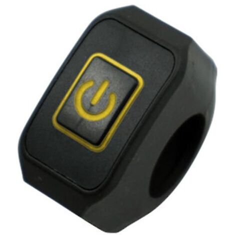 Interrupteur de guidon de moto avec lampe LED, bouton momentané pour voiture électrique, 22 mm, jaune (1/5)