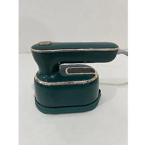 Mini fer à vapeur, semelle antiadhésive en céramique, 1000 W, pliable et portable, chauffe rapide en 20 secondes, compatible avec les prises européennes, vert. (1/5)