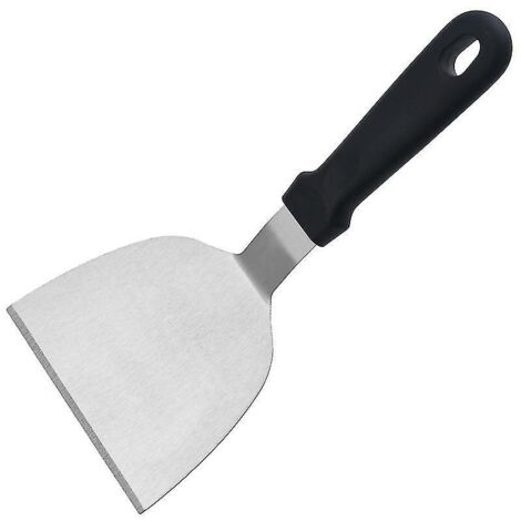 Lot de 2 spatules en acier inoxydable pour grillades, grattoirs, retourne-crêpes, spatules pour teppanyaki, ustensiles de cuisine pour barbecue et grillades en extérieur - 2 (1/5)