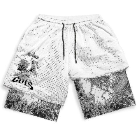 Short de sport anime Berserk Manga imprimé 3D 2 en 1 pour homme et femme, short de compression à séchage rapide pour l'été - XL - 16 (1/4)
