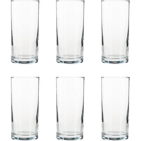 Ensemble de 6 verres à cocktail/jus/eau Highball (240 ml), transparents. (1/5)