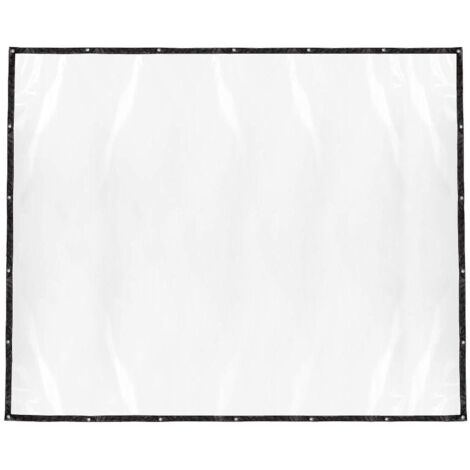 Bâche transparente imperméable avec œillets, résistante, en PVC, pour plantes de terrasse - 300 x 250 cm - Noire (1/5)