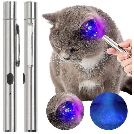 Lampe de détection de champignons pour chiens et chats, lampe anti-mousse USB pour le traitement des maladies de peau des animaux de compagnie, lampe UV miroir noir 365