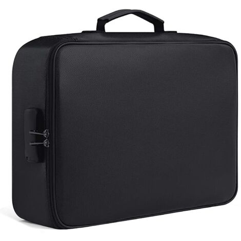 Sac ignifugé pour documents avec serrure, idéal pour la maison, le bureau et les voyages. Coffre-fort portable ignifugé et étanche. (1/5)