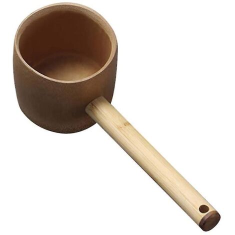 Louche en bambou, louche à thé, louche de bain, louche de sauna pour potager et jardin. (1/5)
