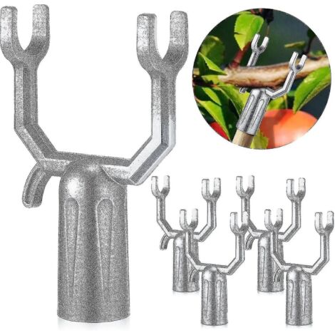 Kit de 6 supports métalliques pour branches d'arbres, béquilles et tuteurs pour redresser les branches, idéal pour les vignobles, les vergers et les jardins - Argenté