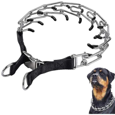 Collier de dressage à pointes pour chien, maillons réglables en acier inoxydable pour un confort optimal (1/5)
