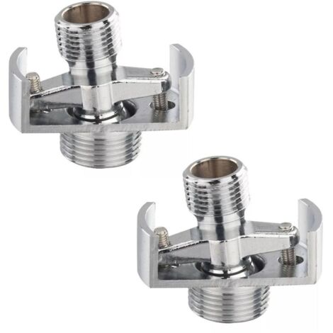 2x Réglage de l'angle du tuyau d'arrivée d'eau, pommeau de douche en cuivre, pied incurvé, vis excentrique d'angle Fruugo Au (1/5)
