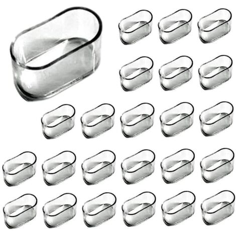 30 embouts de pieds de chaise ovales en silicone, protection contre les rayures pour pieds de meubles et de table - 15 x 30 mm (1/3)