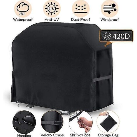 Housse de barbecue d'extérieur en tissu Oxford 420D, housse de four, housse anti-poussière pour barbecue (1/4)