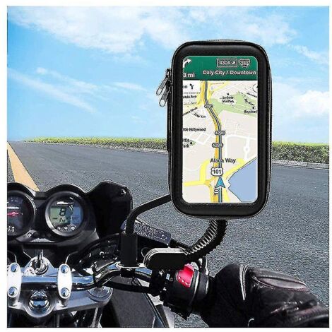 Support de téléphone portable étanche pour moto, universel, rotatif à 360°, anti-vibrations