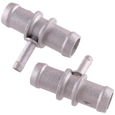 Lot de 2 raccords en T argentés 3/4 5/16 3/4 (20 mm-8 mm-20 mm) pour durite de chauffage/liquide de refroidissement, réducteurs, connecteurs d'eau universels neufs (1/5)