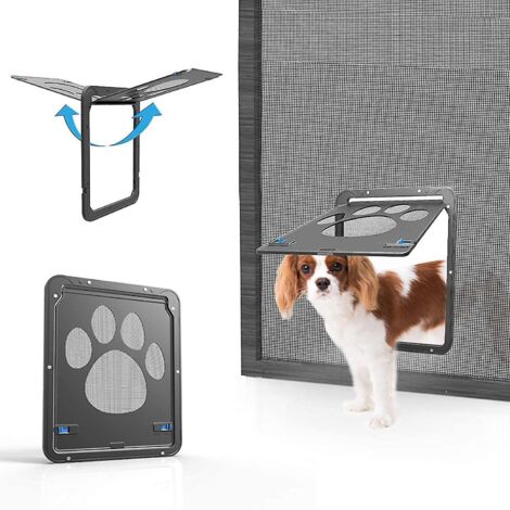 Porte moustiquaire coulissante pour chien, porte pour chat verrouillable, porte moustiquaire magnétique à fermeture automatique pour chien (1/5)
