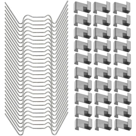100 clips de fixation pour vitres de serre, clips de fixation en acier inoxydable pour fenĂŞtres de serre (1/5)