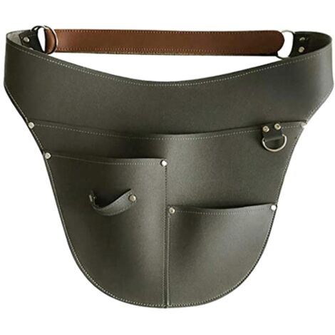 Étui de ceinture multifonctionnel en similicuir pour outils de jardin, pochette de taille ajustable, imperméable, pour agriculteurs, fleuristes et hommes (WoGreen). (1/5)