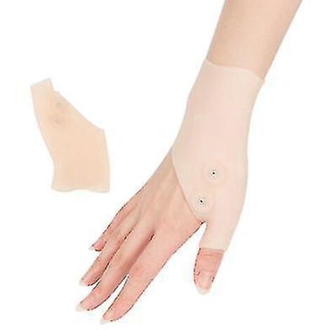 1 paire de supports pour poignet et pouce, gants de protection en gel de silicone à thérapie magnétique pour le syndrome du canal carpien (1/5)