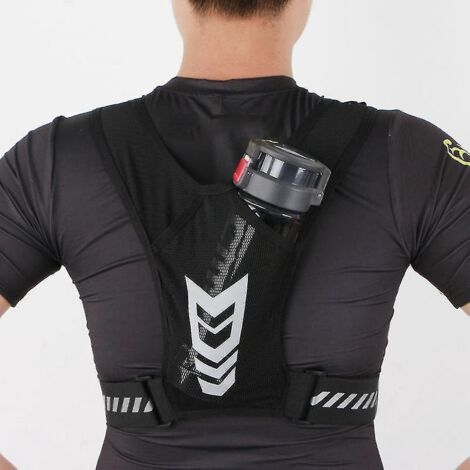 Gilet porte-téléphone pour la course à pied, pochette de poitrine légère en maille respirante, boucle réglable. (1/5)