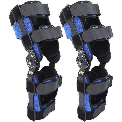 Genouillère de soutien réglable et respirante, stabilisatrice de genou, protection de jambe, orthèse à sangle fixe pour entorse du genou, protection arthritique - Taille M - Jambe droite (1/5)