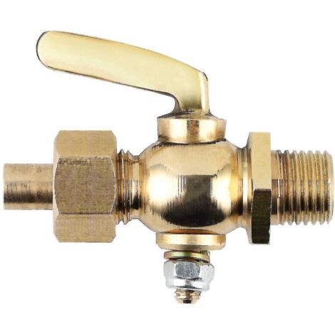 Robinet d'essence en laiton pour motos classiques et vintage, filetage 1/4"-1/4" BSP 30005 (1/5)