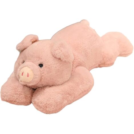 Peluche lestée contre l'anxiété, 50 cm, 1,5 kg, cochon en peluche rose mignon, coussin en peluche pour adultes, garçons et filles (1/5)