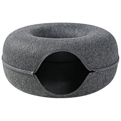 Maisonnette pour chat - 50 x 50 x 20 cm - gris foncé (1/4)