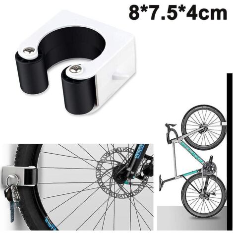 Support mural vertical pour vélo avec boucle de stationnement et clip de fixation (1/5)
