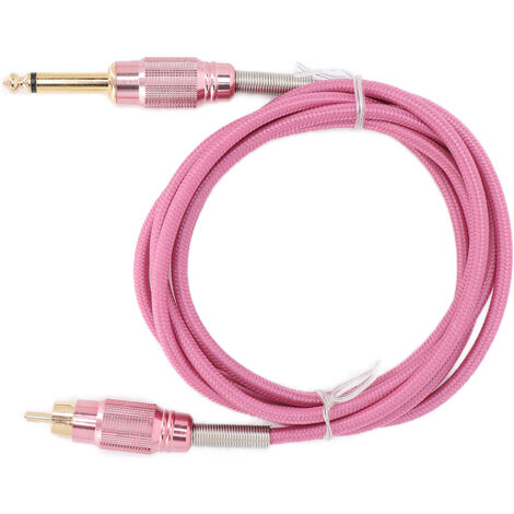 Câble d'alimentation RCA 1,8 m pour machine à tatouage - Adaptateur d'alimentation rose pour connexion de machine à tatouage (1/5)