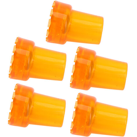5 Pièces Embouts de Canne 22mm Texture Imitation Pneu Antidérapants Transparents Jaunes pour Déambulateur et Béquille (1/5)