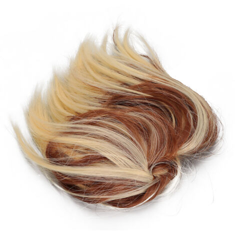 Élastique à cheveux faux chignon désordonné pour femme, extension pour queue de cheveux et coiffure relevée décoiffée Q17-12H613 (1/5)