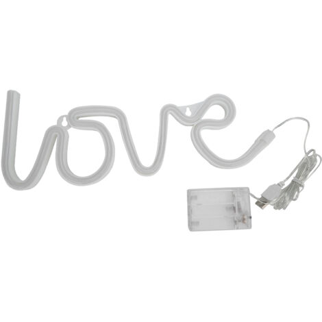 Enseigne LED néon cœur rose multifonction pour Noël, mariage et fêtes (1/5)