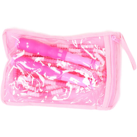 Corde à Sauter Sportive Ajustable Anti-Enroulement Rose pour Fitness et Exercice de Vitesse (1/5)