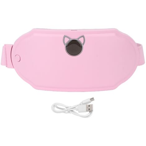 Ceinture chauffante menstruelle 6 niveaux de température, chauffage rapide avec vibrations, ceinture électrique pour femmes rose (1/5)